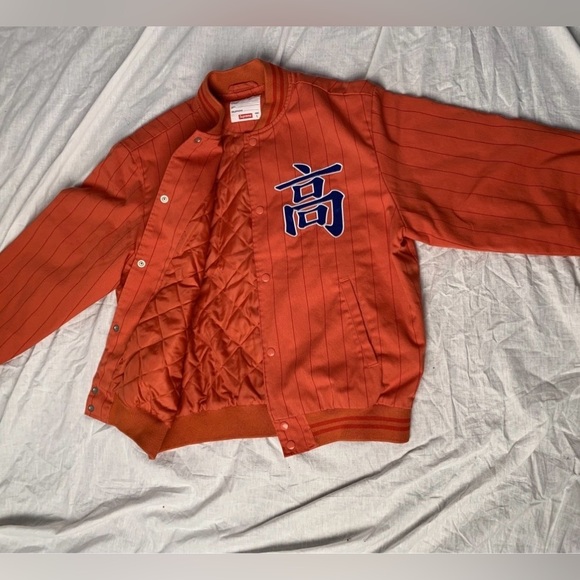 Supreme Varsity Pinstripe Jacket – Orange - Picture 6 of 10